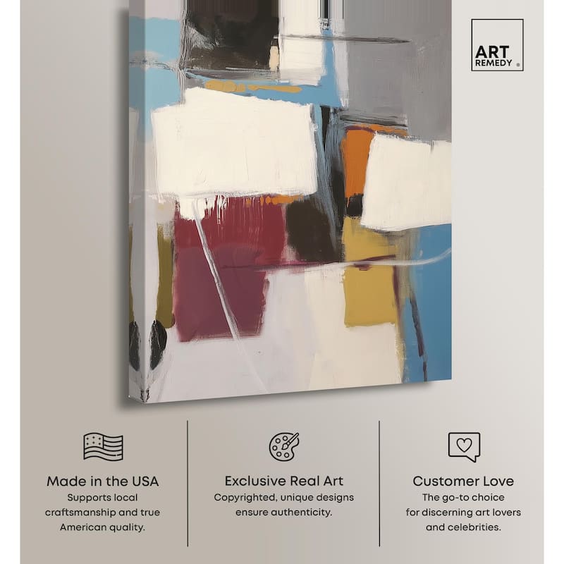 Stacked Forms Canvas by Art Remedy, Gallery Wrapped