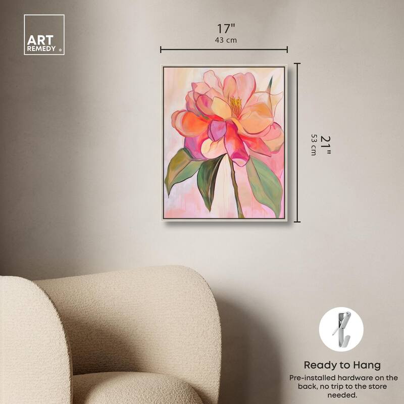Softly Unfurling II Canvas by Art Remedy