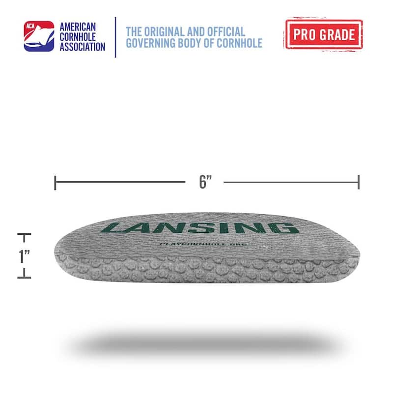 East Lansing Gray Dual Sided Cornhole Bags