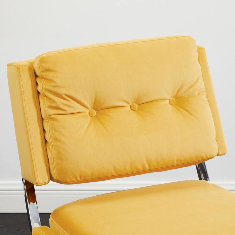Art Leon Modern and Comfortable Velvet Armless Accent Chair