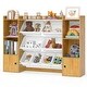 preview thumbnail 19 of 42, Costway Kids Toy Storage and Bookshelf with 8 Boxes Open Shelves & 2 - See Details