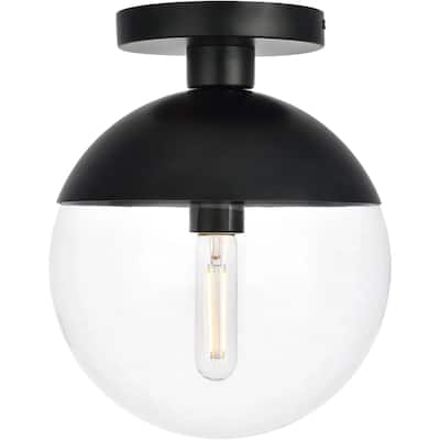 Elegant Lighting Eclipse Single Light 10" Wide Semi-Flush Globe