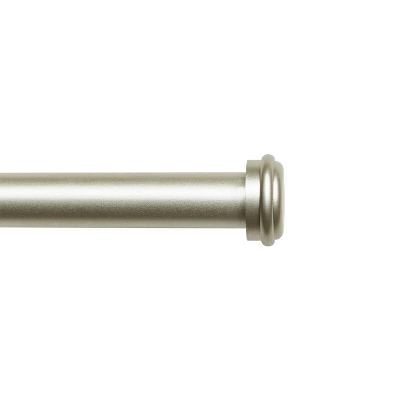EXCLUSIVE HOME Topper 1" Curtain Rod and Finial Set - 84-160 - Matte Silver