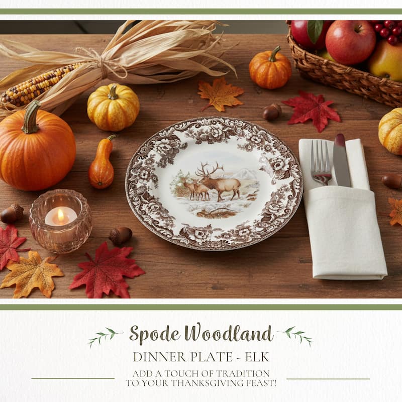 Spode Woodland Dinner Plate Animal Motifs