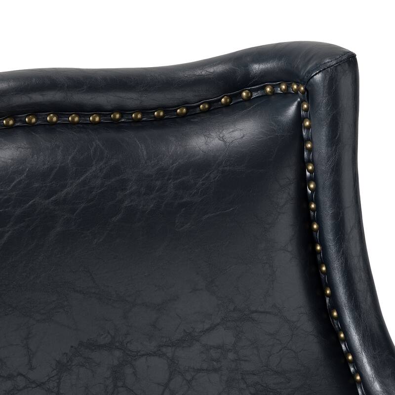 Konrad Comfy Living Room Vegan Leather Armchair by HULALA HOME