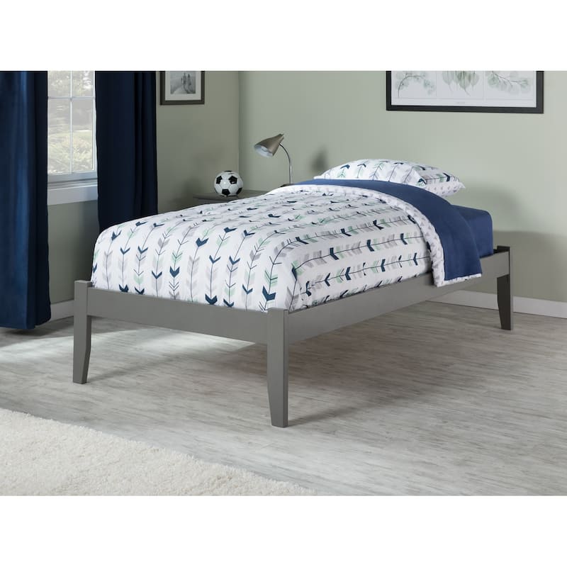 Concord Twin XL Platform Bed in Grey
