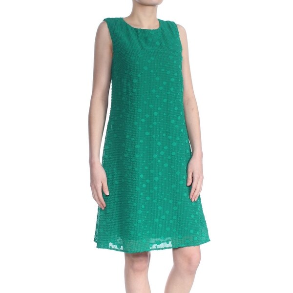 green lace fit and flare dress