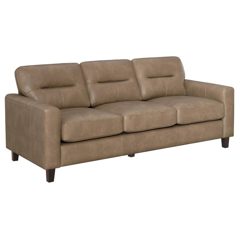 Scotland Faux Leather Upholstered Sofa Set