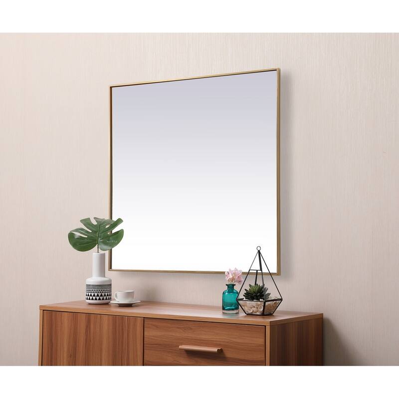 Indigo Home Metal Frame Square Mirror 42 inch