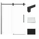 preview thumbnail 12 of 12, Transolid TBD608010L-S 80" High x 59" Wide Bypass Frameless Shower Matte Black