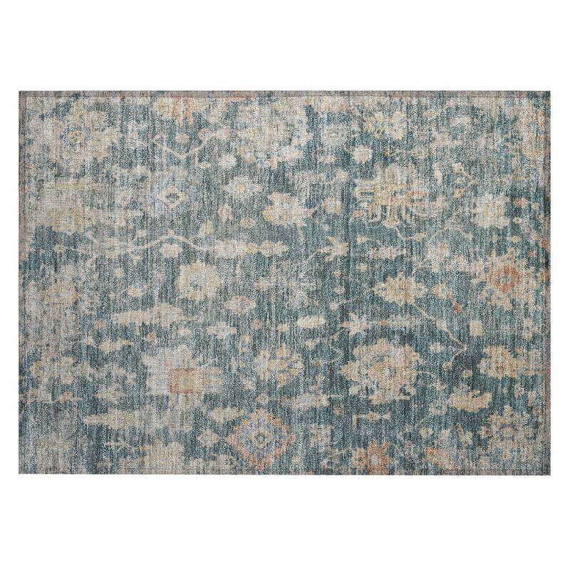 Machine Washable Indoor/ Outdoor Casual Traditional Chantille Rug