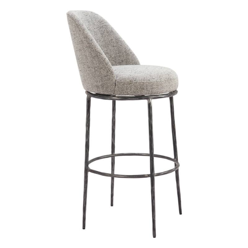 32 Inch Swivel Bar Chair with Footrest and Full Back - 21.9” x 19.1” x 42.5”