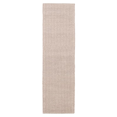 ECARPETGALLERY Braid weave Sienna Silver Wool Rug - 2'3 x 8'0