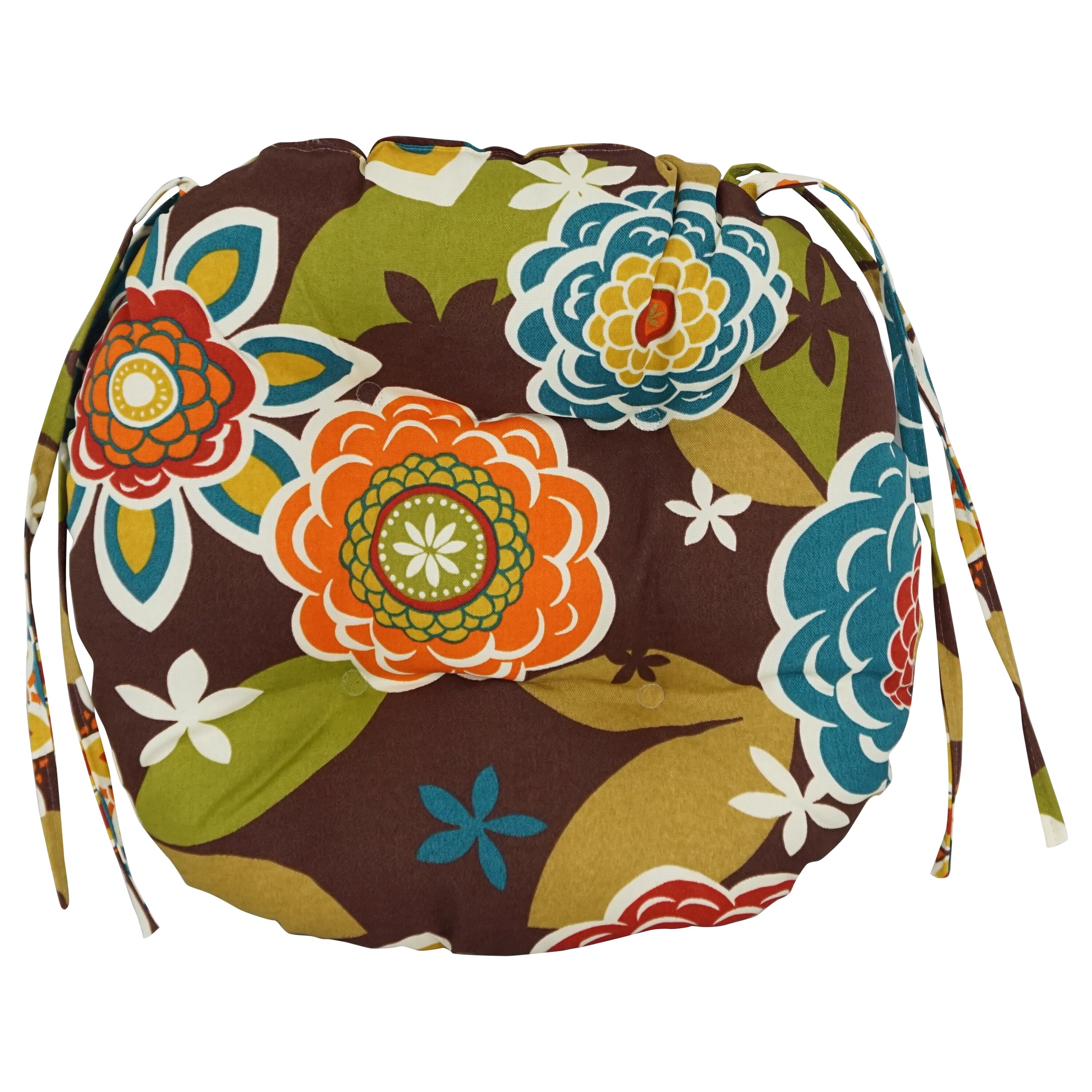 как выглядит 16-inch Round Tufted Indoor/Outdoor Chair Cushions Set of фото