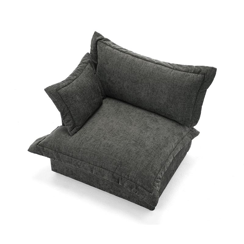 Double Layer Cushion Comfy Cloud Modular Sectional Sofa Couch Ottoman