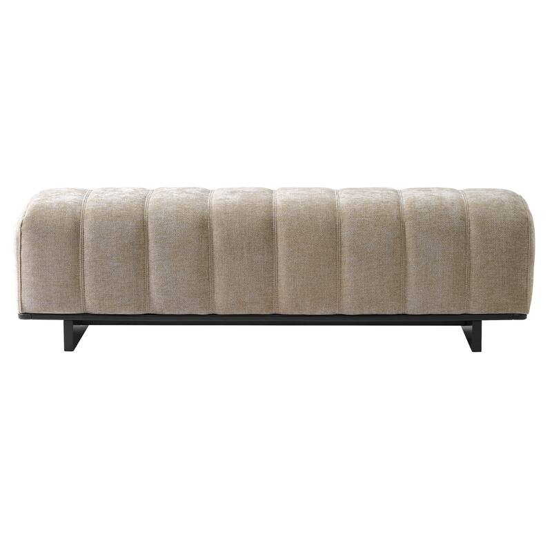 Christopher Knight Home - Modern Upholstered Dining Bench with Faux Fur Tufted Seating