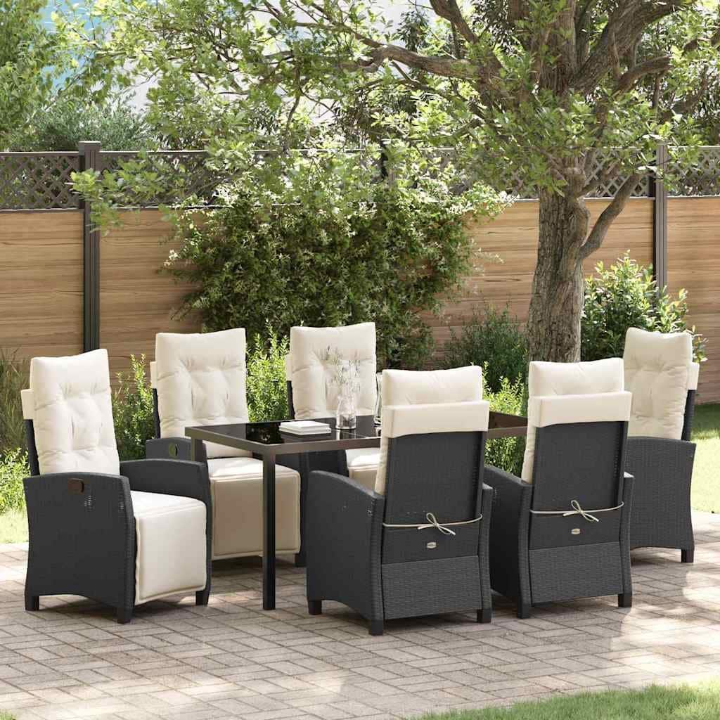 vidaXL Garden Dining Set with Cushion Poly Rattan
