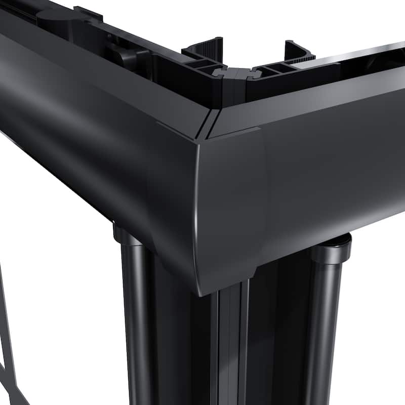 Elegant Black Check Corner Entry Enclosure in Sliding Shower Doors 36 in. W x 36 in. D x 72 in. H