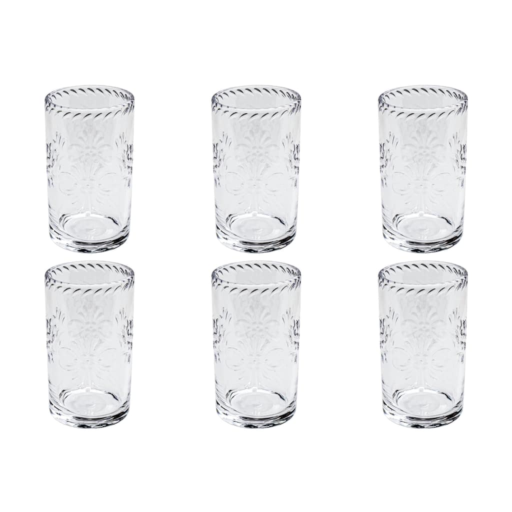 Abode Homewares Talavera Acrylic Drinking Glass - 18 oz - Set of 6