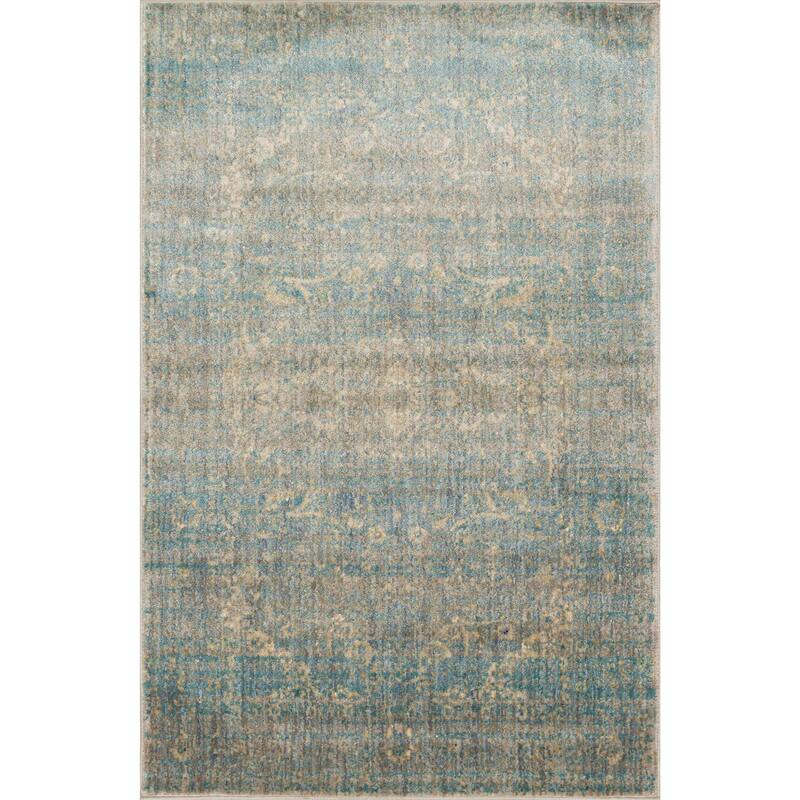 Alexander Home Contessa Traditional Floral Scroll Distressed Rug