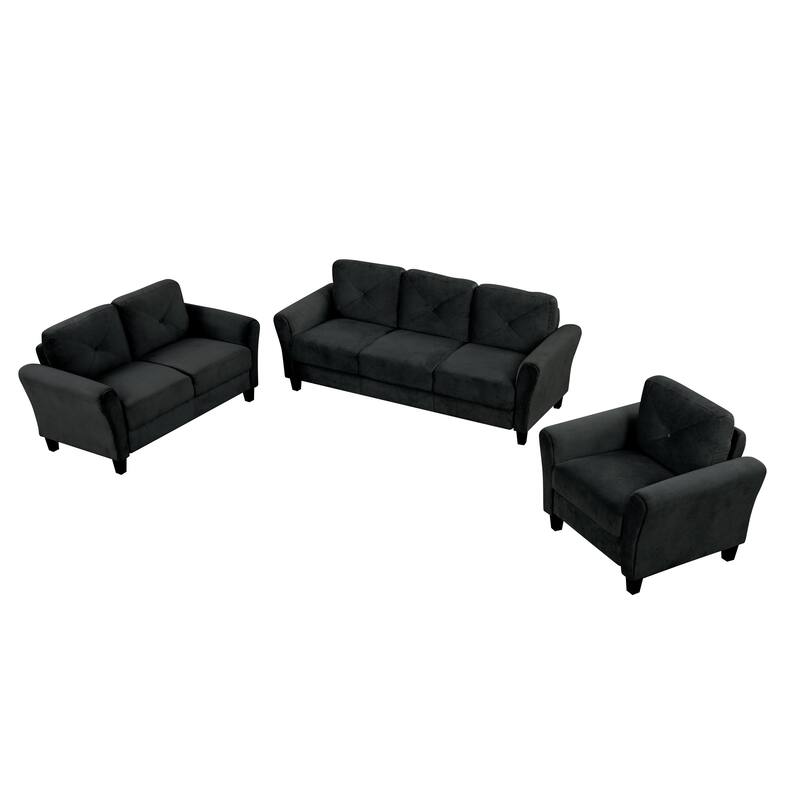 Roomfitters Comfortable Modern Sectional Sofa Couch Set 1+2+3 for Living Room, Bedroom or Office