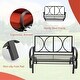 preview thumbnail 14 of 22, 2-Person Patio Glider Bench Cushioned Armrest Rocking Loveseat
