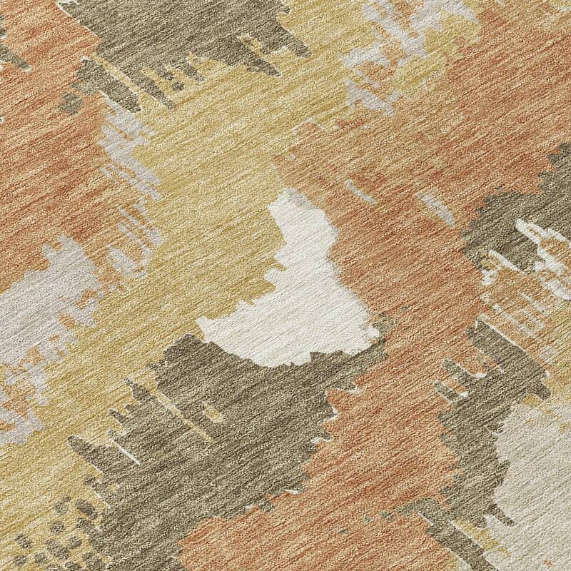 Machine Washable Indoor/ Outdoor Chantille Ombre Abstract Rug