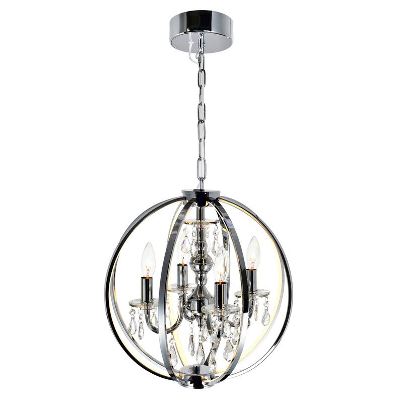 Abia 4 Light Up Chandelier With Chrome Finish