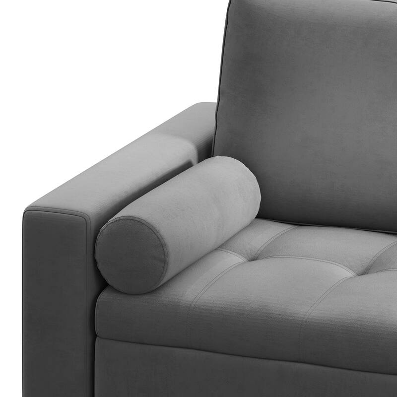 88" Reversible Pull out Sleeper Sectional Storage Sofa Bed