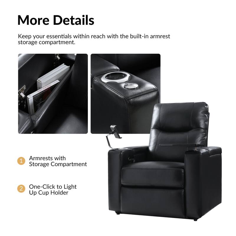 Lothaire Genuine Leather Recliner by HULALA HOME