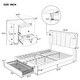 preview thumbnail 3 of 36, Queen Size Bed Set w/Two Nightstands,Wireless Chargers and NightLights