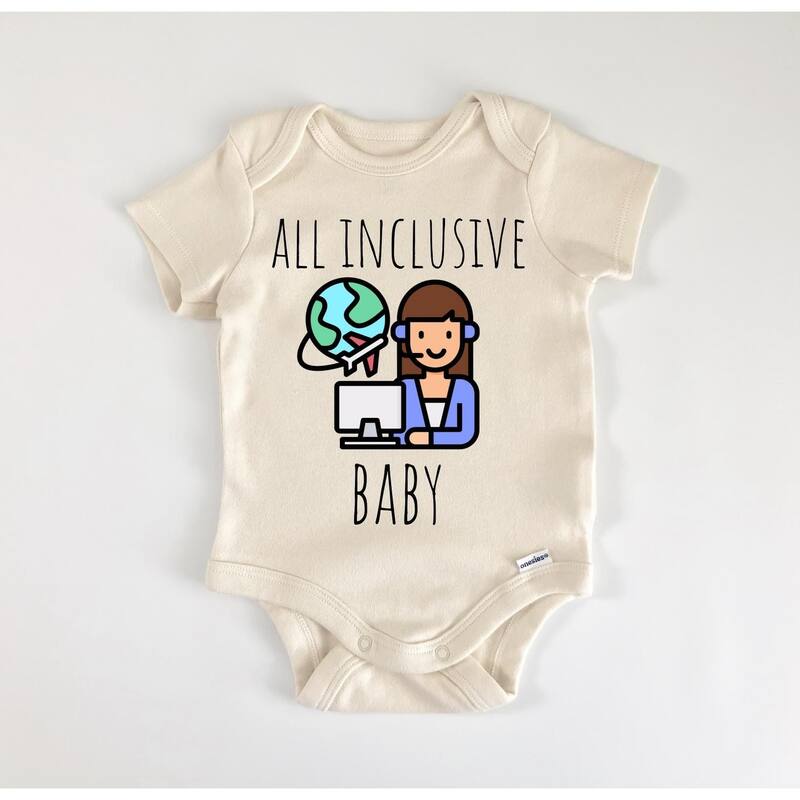 Travel Agent - Baby Boy Girl Clothes Infant Bodysuit Funny Cute - Natural - Newborn