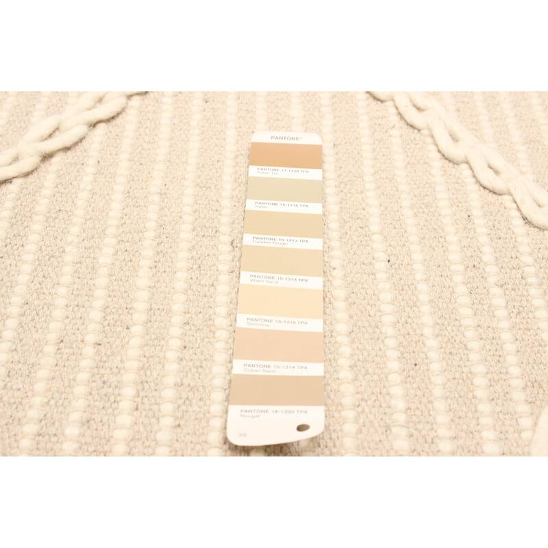 ECARPETGALLERY Braid weave Sienna Tan Wool Rug - 4'9 x 7'11
