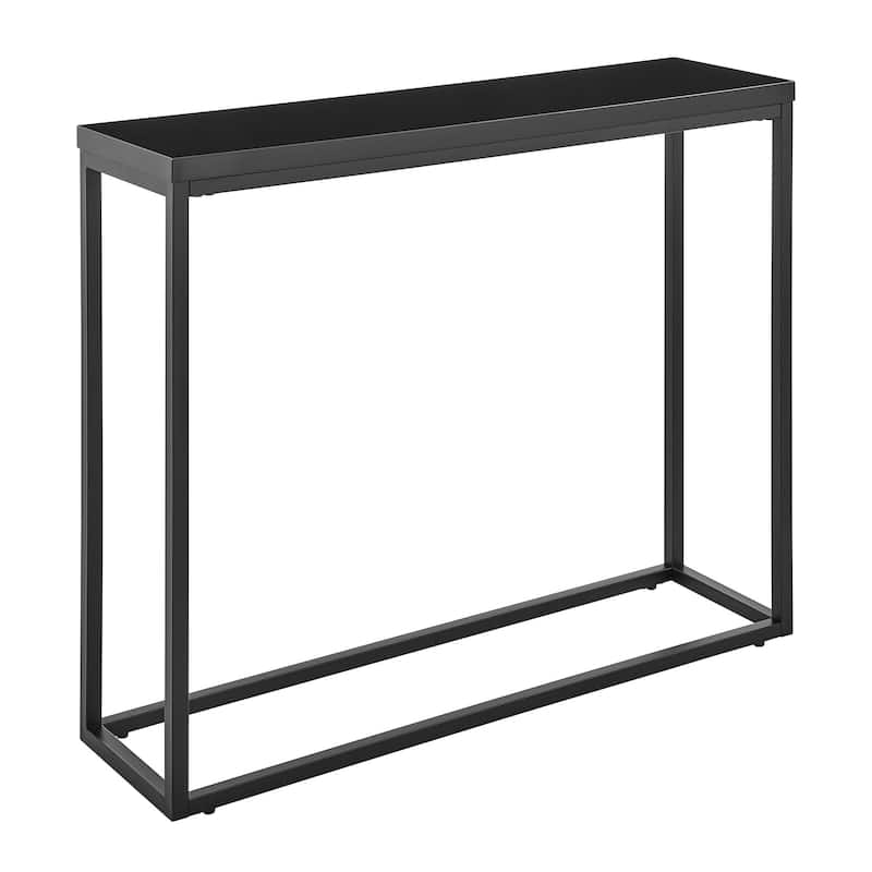 Modern Gray Gloss and Chrome Console Table