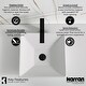 preview thumbnail 6 of 8, Karran Quattro Matte White Acrylic 16 in. Square Bathroom Vessel Sink with Faucet and drain in Stainless Steel