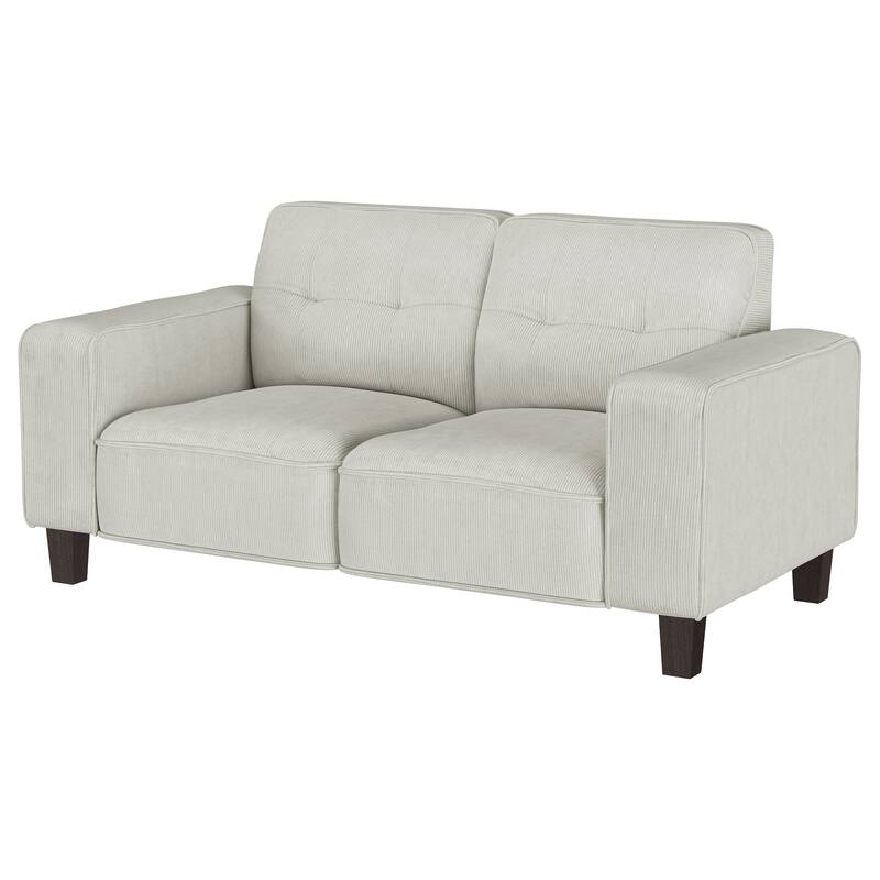 Deerhurst Upholstered Track Arm Tufted Loveseat