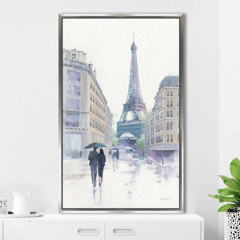 "Walking in the Rain" Print on Floating Canvas