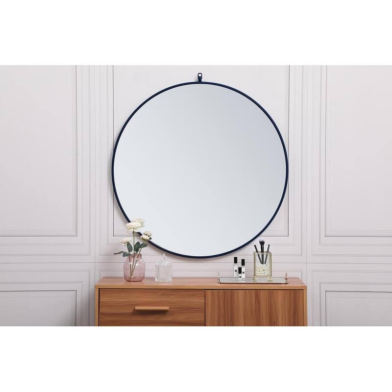 Carson Carrington Labbemala Metal Framed Round Wall Mirror