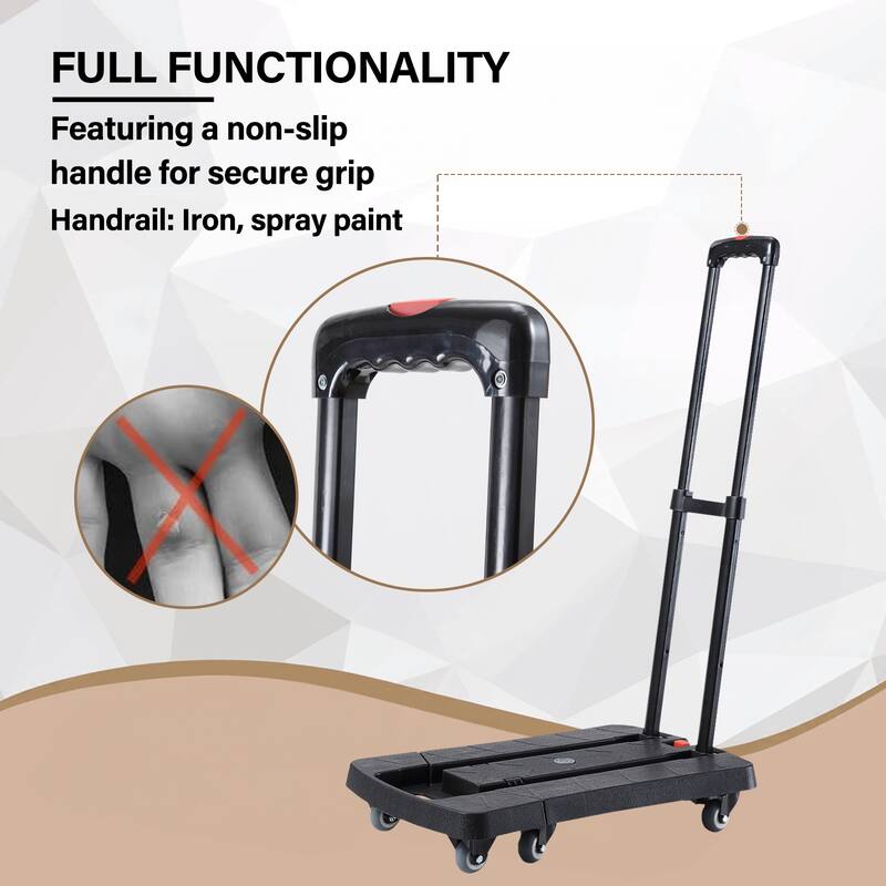 Foldable Push Hand Cart, Platform Truck