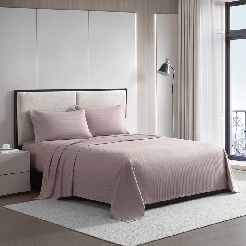 Vera Wang Dobby Stripe Cotton Sheet Set