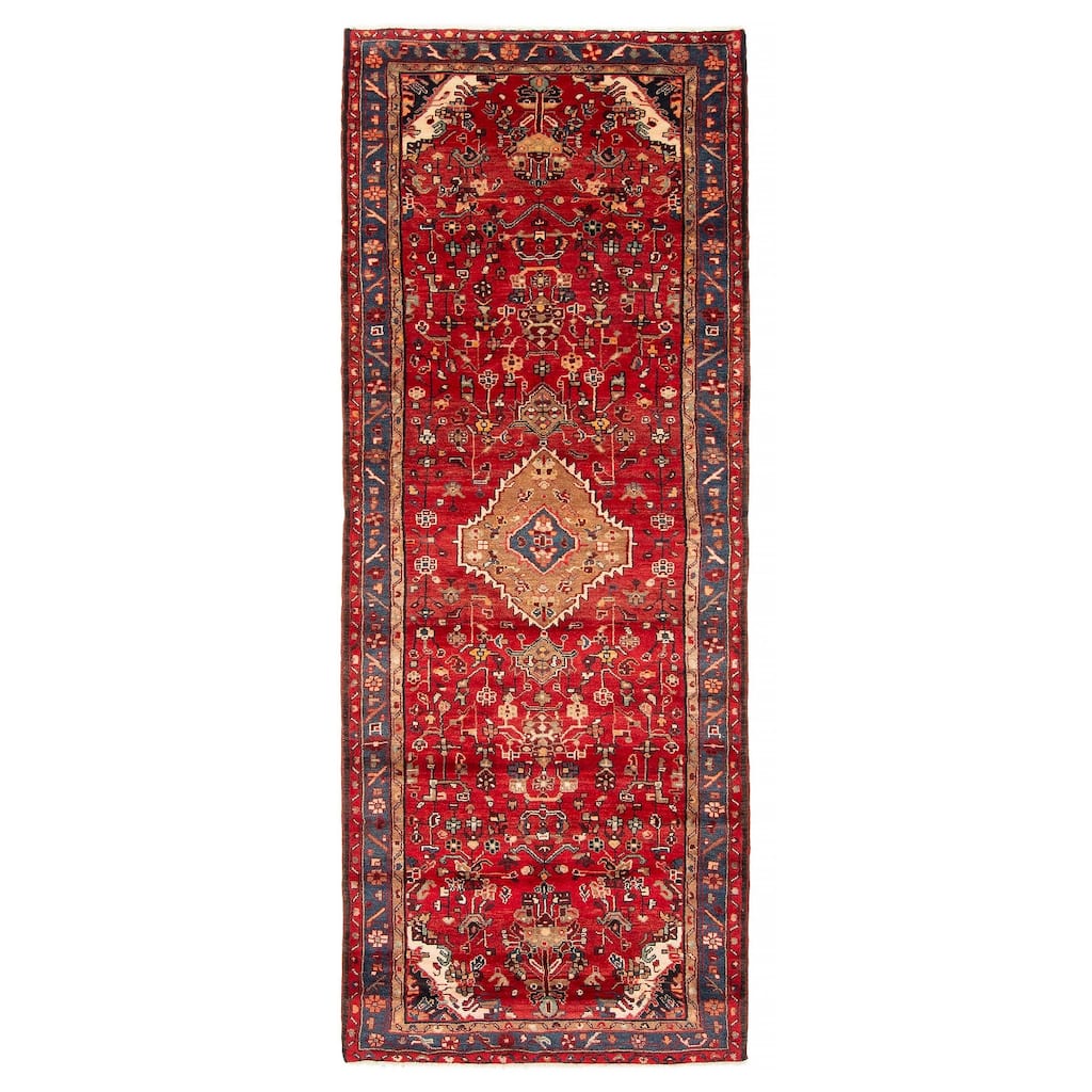 ECARPETGALLERY Hand-knotted Andelz Red Wool Rug - 3'5 x 9'4