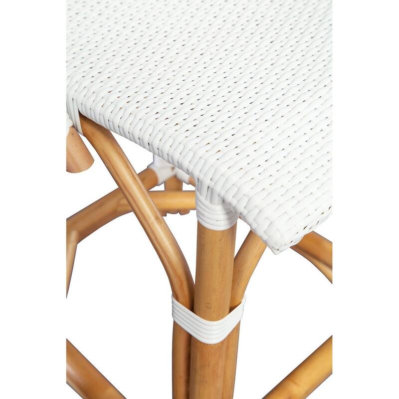 Leroy Rattan Counter Stool, White