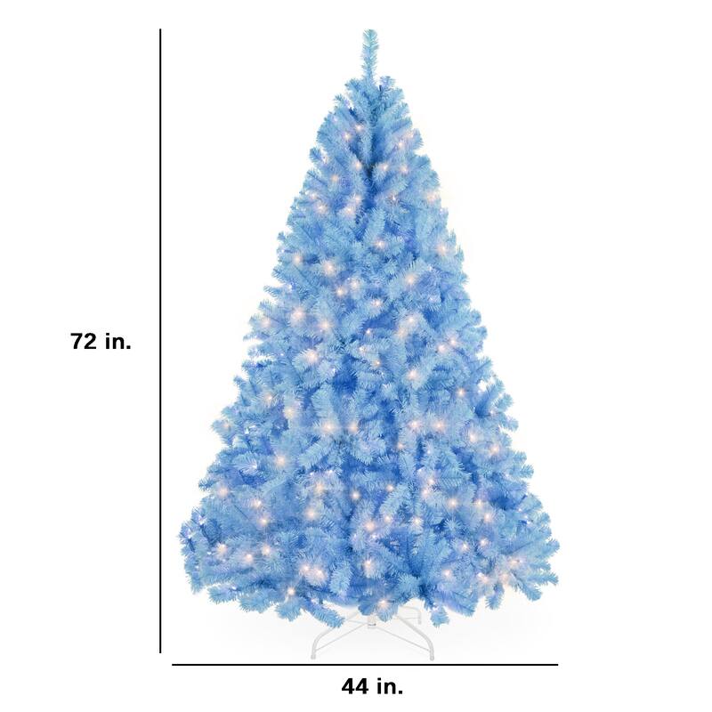 Pre-Lit Artificial Baby Blue Christmas Tree w/ Incandescent Lights