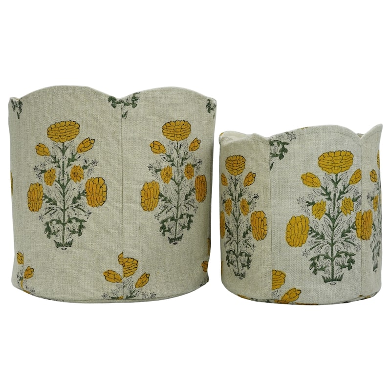 Fabdivine Handmade Floral Room Décor Nursery Storage Basket