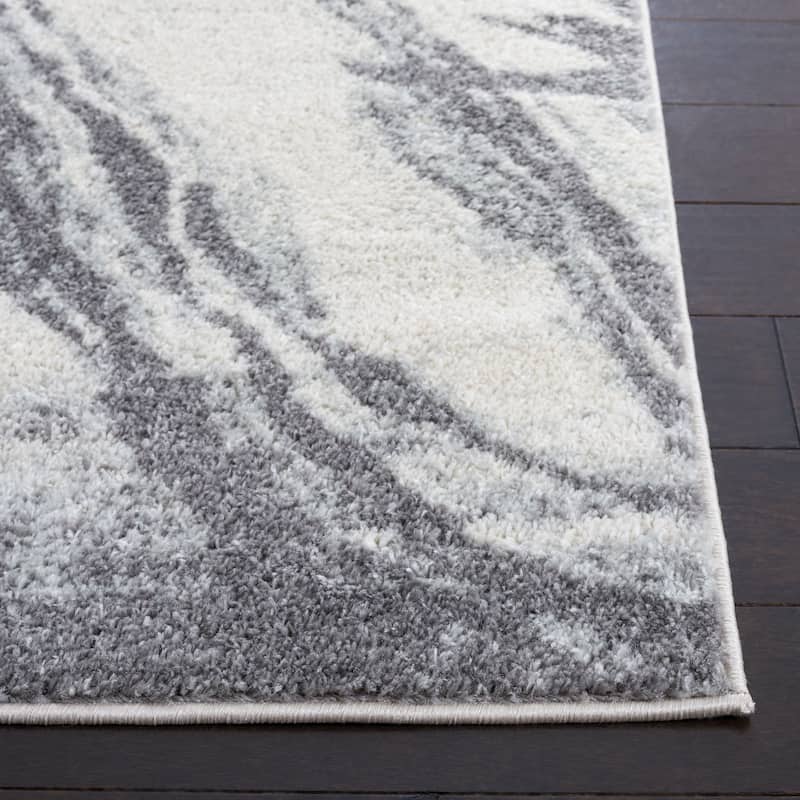 SAFAVIEH Tulum Rannveig Bohemian & Eclectic Rug - 6'7" Square - Ivory/Grey