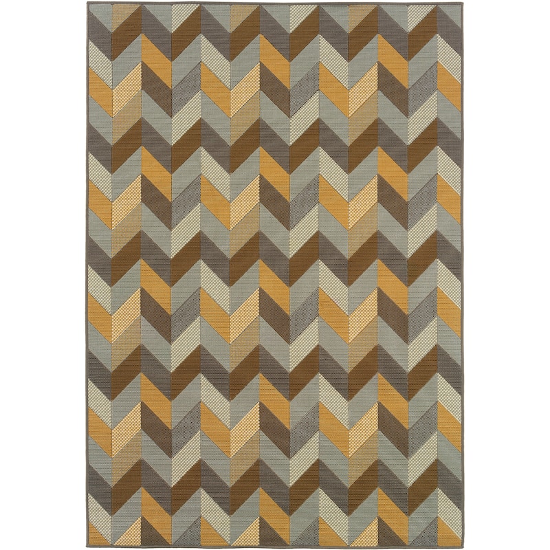 Vista Home Bar Harbour Outdoor/ Indoor Abstract Area Rug