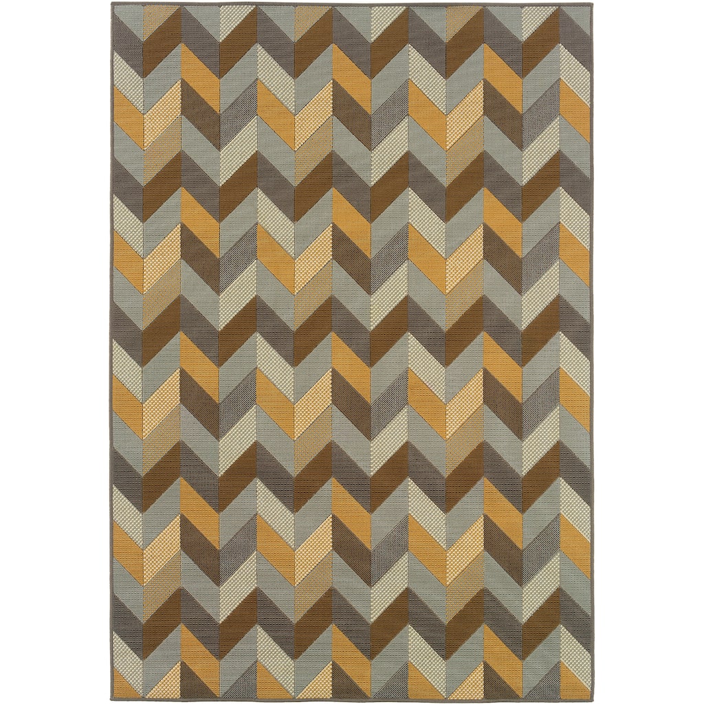 Vista Home Bar Harbour Outdoor/ Indoor Abstract Area Rug