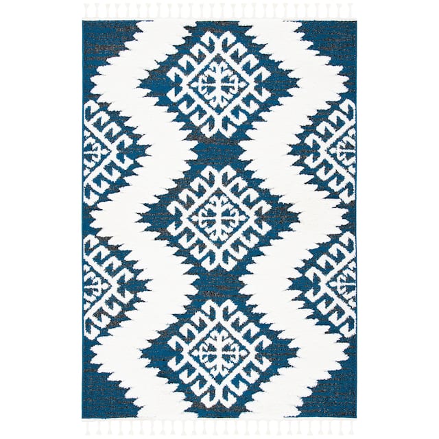 SAFAVIEH Moroccan Tassel Shag Iulieana Boho Tribal 2-inch Thick Rug