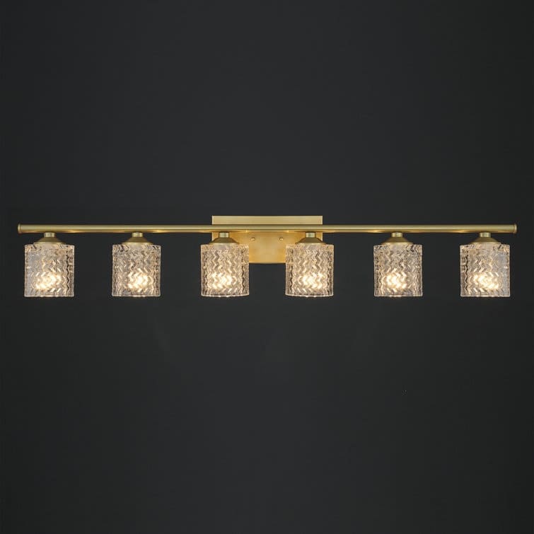Acroma 6-light Modern Statement Crystal Bathroom Vanity Light - 45 inches