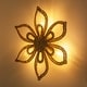 preview thumbnail 4 of 7, Daisy 3-light Modern Coastal Rattan Wall Sconce Flower Wall Decor Light - 24 In. Wide